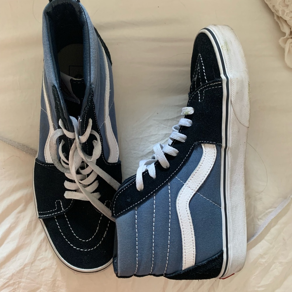 Blue and black vans